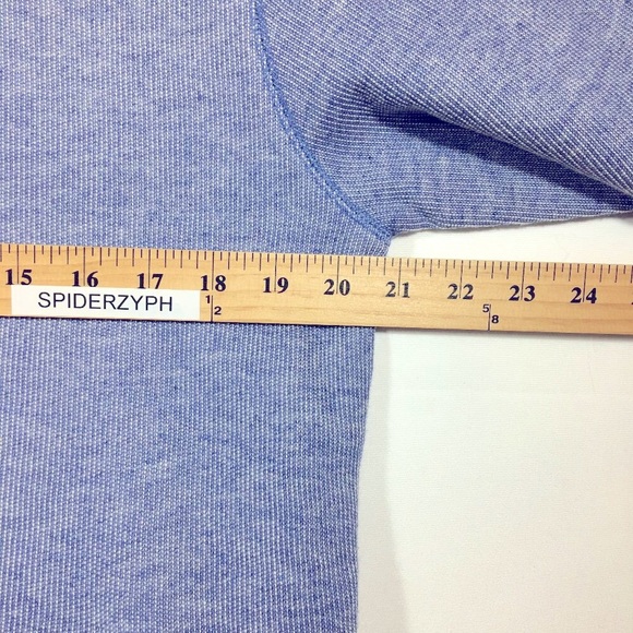 The Scifen Company Men's Large Blue Pull Over 3 Button Henley Sweater - Picture 3 of 10